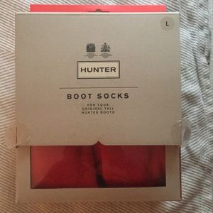 Brand new red Hunter Boot Socks